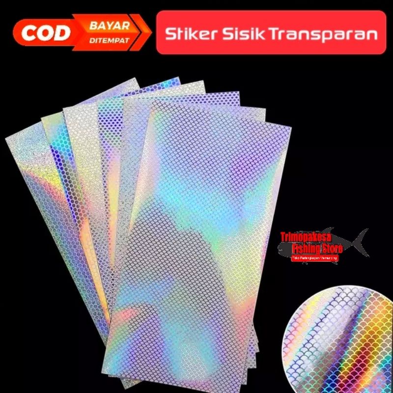 Stiker Hologram Model mirip sisik ikan