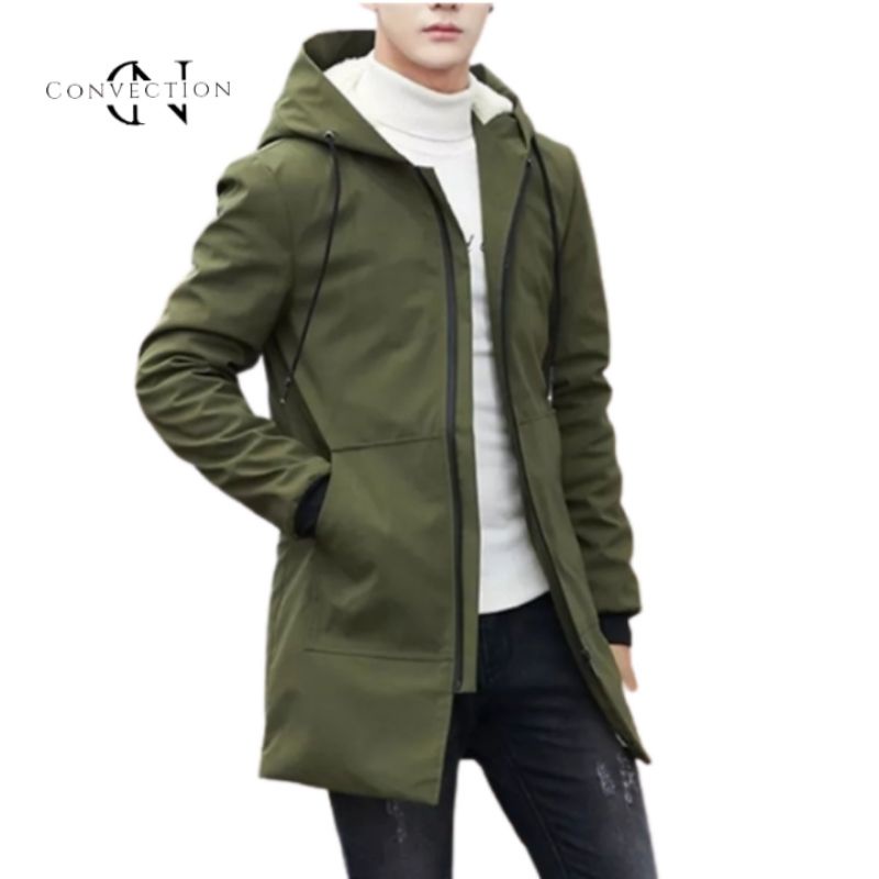 jaket winter pria/jaket bulu/mantel/jaket panjang