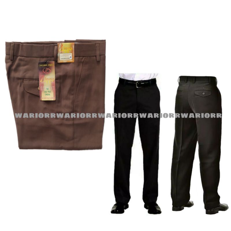 Celana Formal Pria Kerja Standar Kantor Bahan Kain Teflon Size 27-38 Murah Adem
