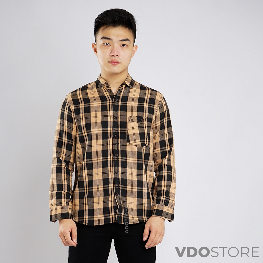 KEMEJA FLANEL PRIA 11B CLASSIC PEACHY - M L XL XXL 3XL - KEMEJA LENGAN PANJANG VDOSTORE DEWASA BAJU FLANNEL TANGAN PANJANG HITAM NAVY ABU MOTIF KEMEJA COWOK MURAH DEWASA SANTAI TEBAL KUALITAS IMPORT BAJU CATUR PANEL FANEL