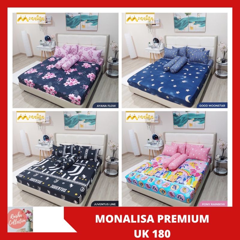 Rc Monalisa Premium Sprei king 180x200 banyak motif cute minimalis harga terjangkau