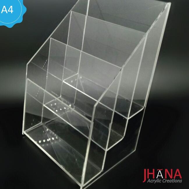 

»»» Acrylic Tempat Brosur A4 TB40A4 / Akrilik Standing Brosur / Display Brosur 3 Susun