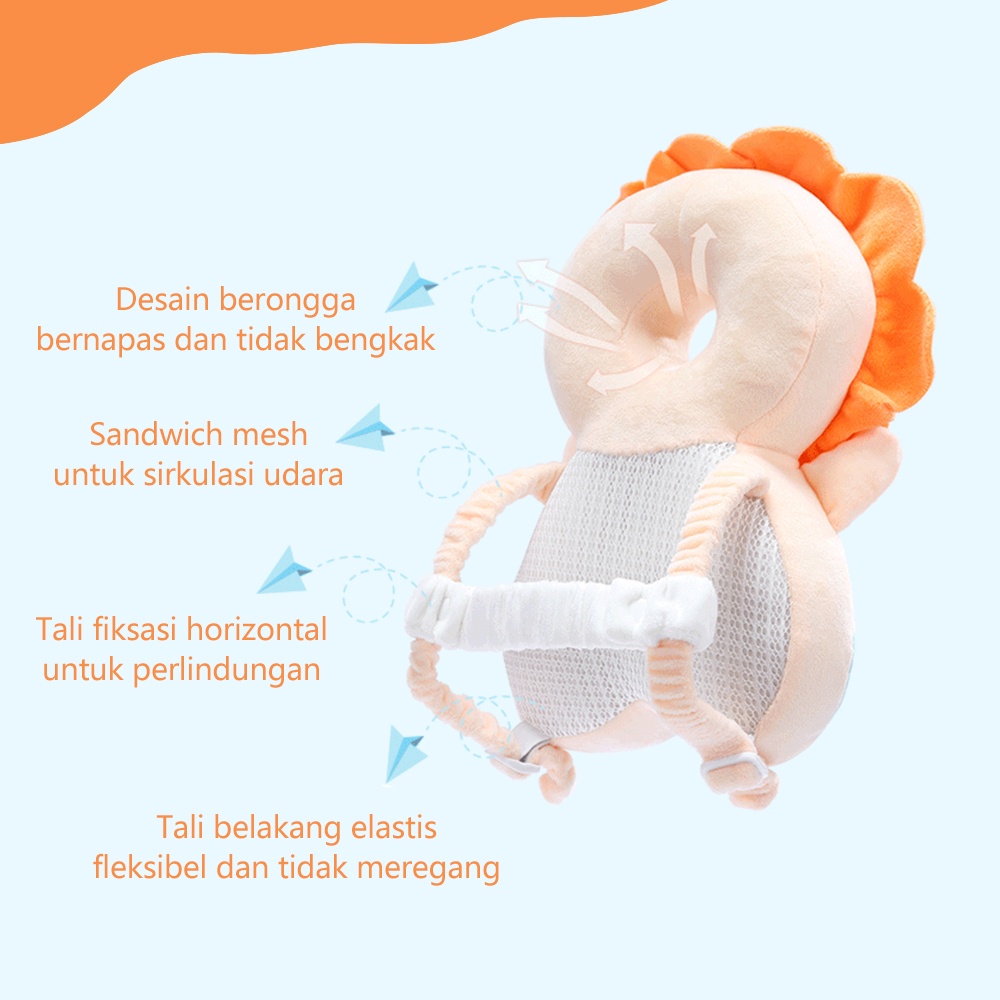 Lakhu Bantal Pelindung Kepala Bayi Anti Jatuh Bantal Belajar Jalan Baby Head Protector Ransel