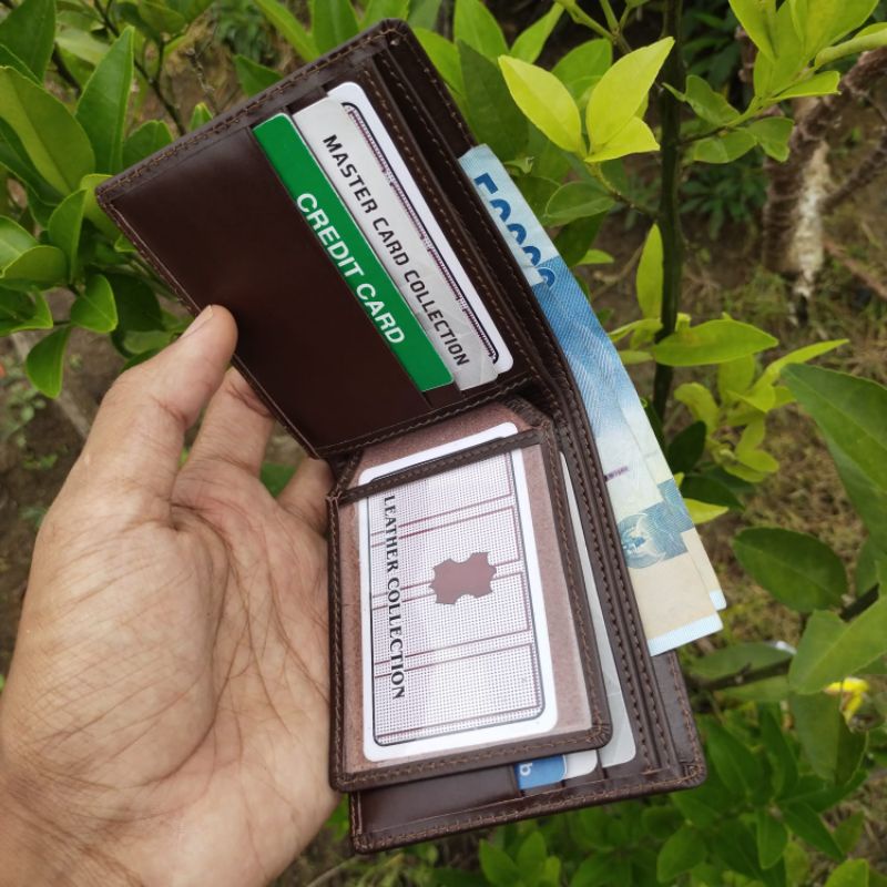 Dompet KULIT ASLI/Dompet Walet Casual kulit Napa/DOMPET PRIA KULIT PULL UP Lipat Tidur Polos Kulit Asli