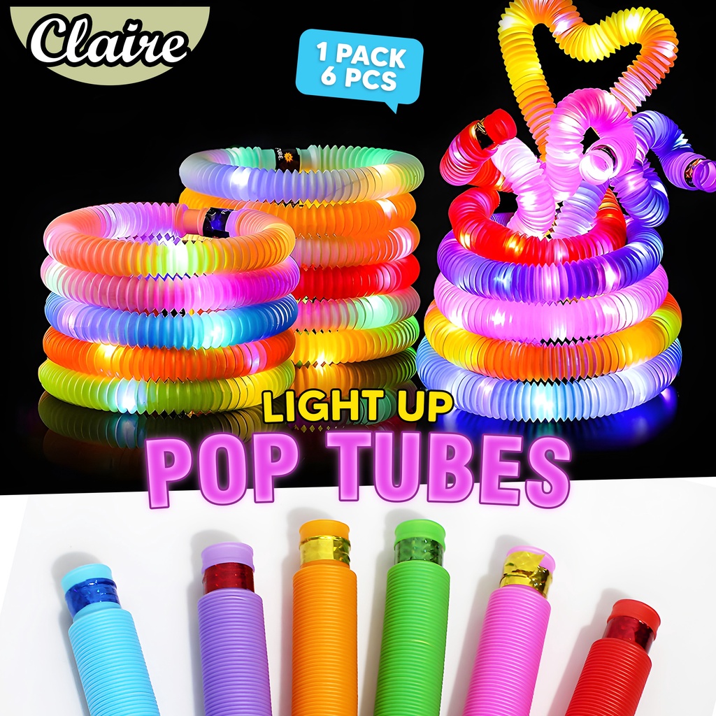 Pop Tubes Light Up LED Mainan Anak / Selang Lampu Mainan Anak