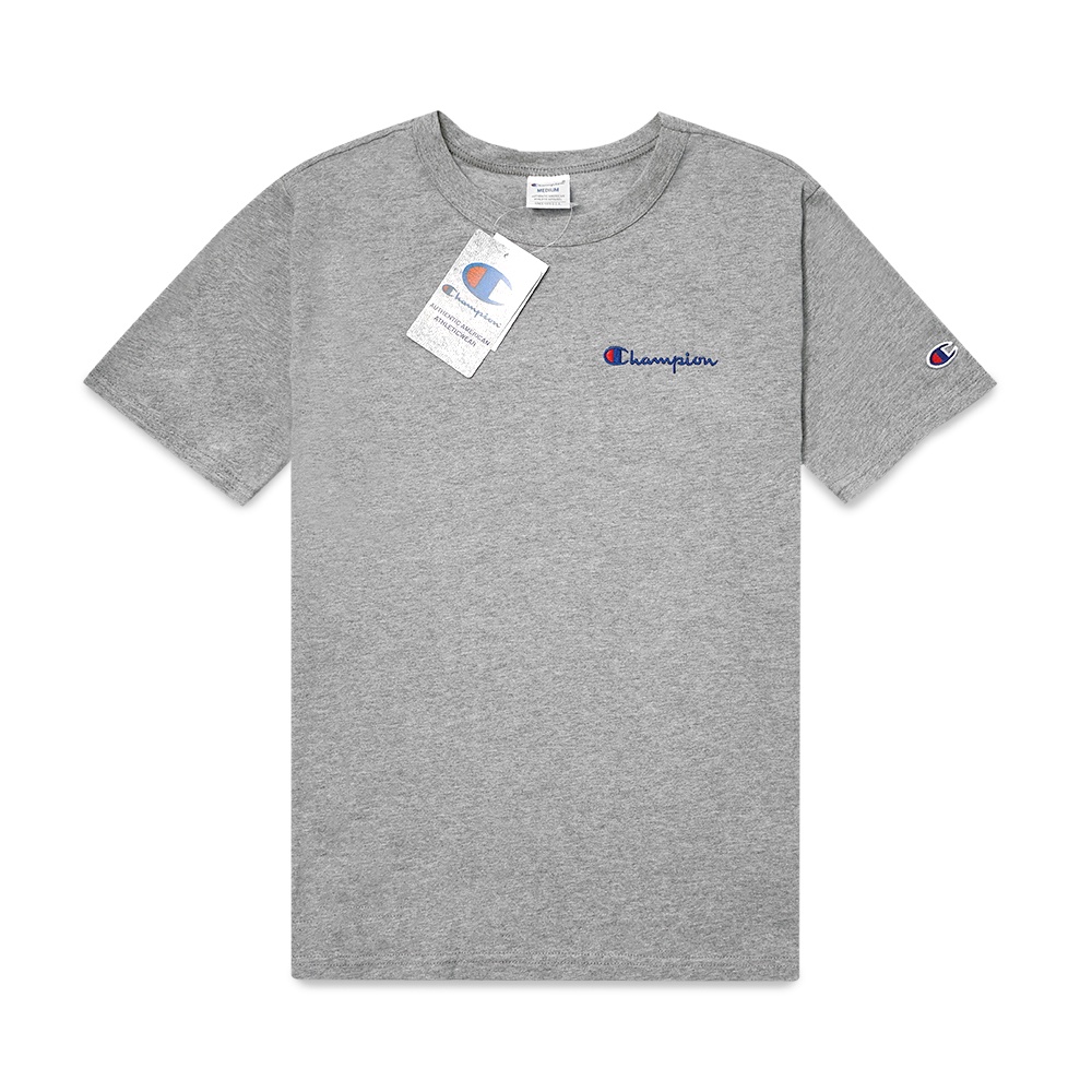 Champion Small Script Logo T-Shirt Grey