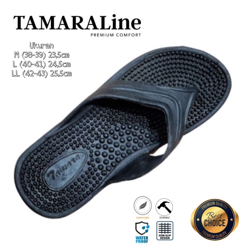 Sandal Jepit Rematik Kesehatan Karet Pria Wanita Unisex Dewasa / Remaja - TAMARALINE 136 / Bahan Premium Lentur Empuk Ringan Kuat Anti Slip Anti Air / Model Sandal Casual Santai Rumah Hotel Outdoor Kamar Mandi Murah Original