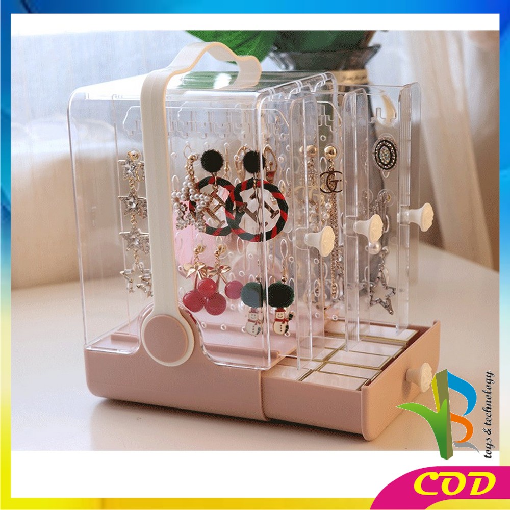 RB-K17 Rak Perhiasan Anti Debu Rak Anting Aksesoris Wanita Acrylic Tempat Penyimpanan Jewelry Box