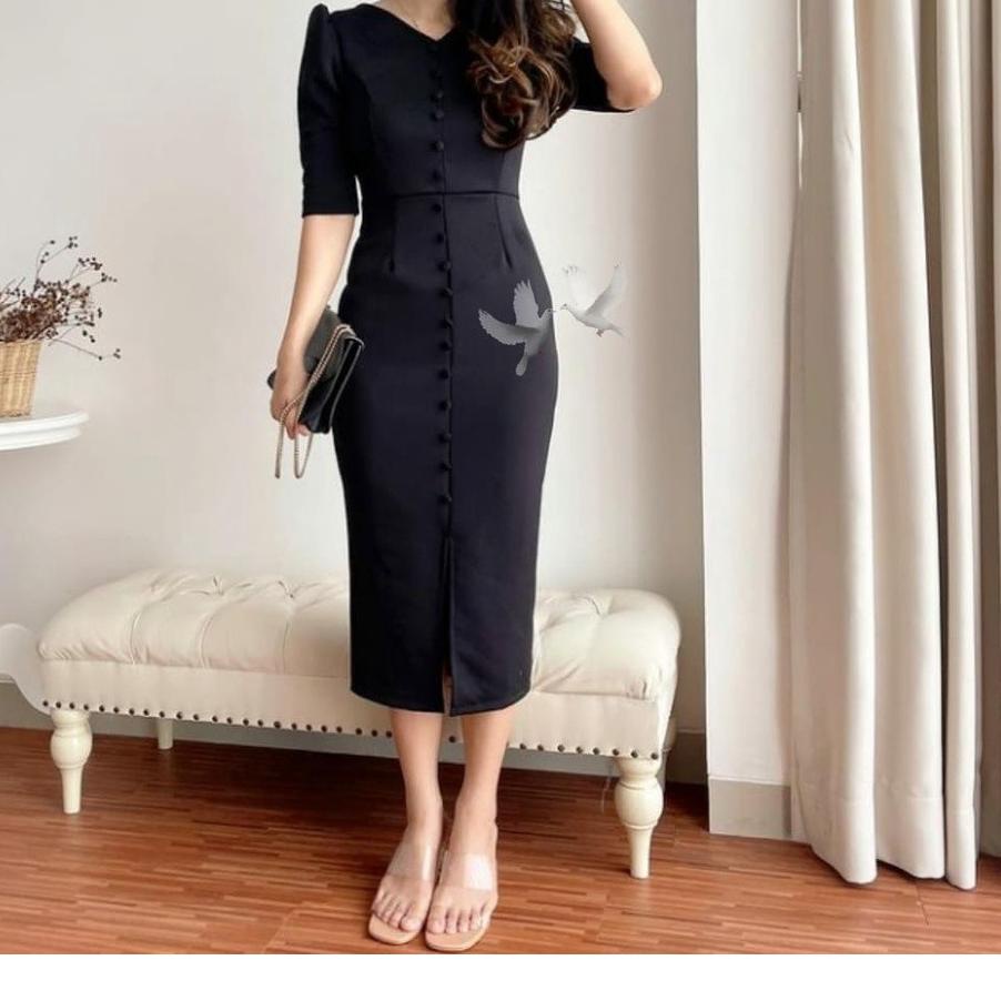 GRATIS ONGKIR✅Mini dress Korea / DRESS SCUBA HANY DAHAYU / DRESS BODYCON SCUBA PREMIUM JUMBO / dress