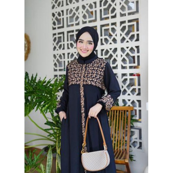 Gamis crinkle bordir / MAROKO dress / gamis terbaru crinkle bordir