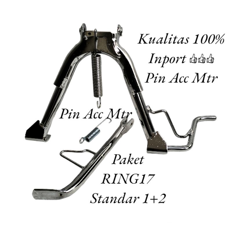 Standar Set Mio Sporty Nouvo Soul Fino Ring 17 CP CROME 100% INPORT Thailand