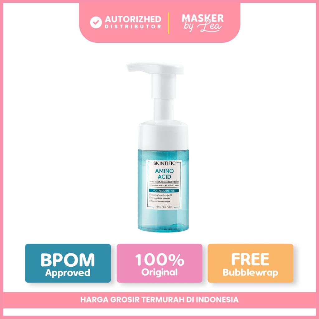 SKINTIFIC Amino Acid Ultra Gentle Cleansing Mousse 100ml Pembersih Wajah Facial Cleanser Sabun Muka Face Wash Foam