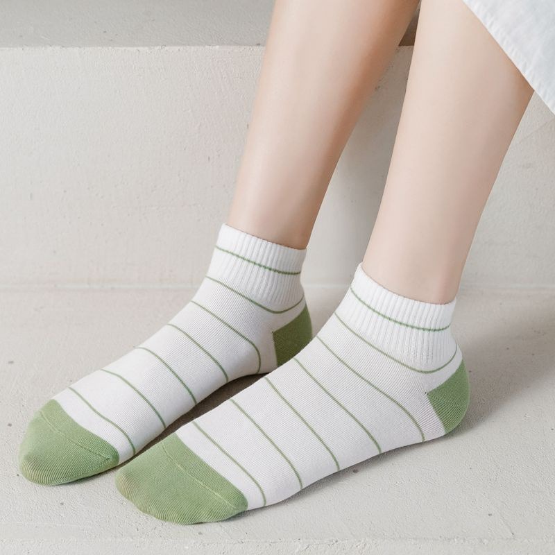 CHAVA | KK805 Kaos Kaki Wanita Motif Lime Semata Kaki Kaus Kaki Pendek Japanese Ankle Socks Korean Unisex Hijau Model lucu Termurah Grosiran