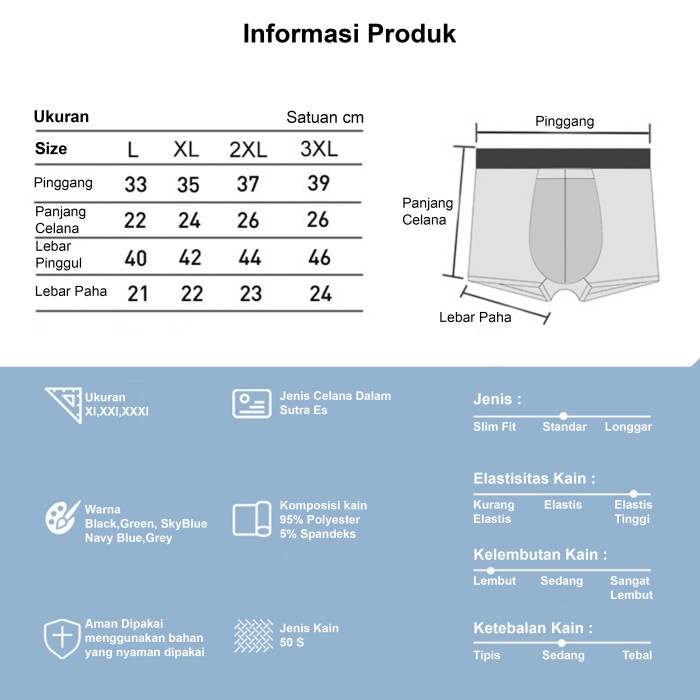 Boxer Pria Celana Dalam CD Underwear CD Mesh Boxer Briefs Pria Import