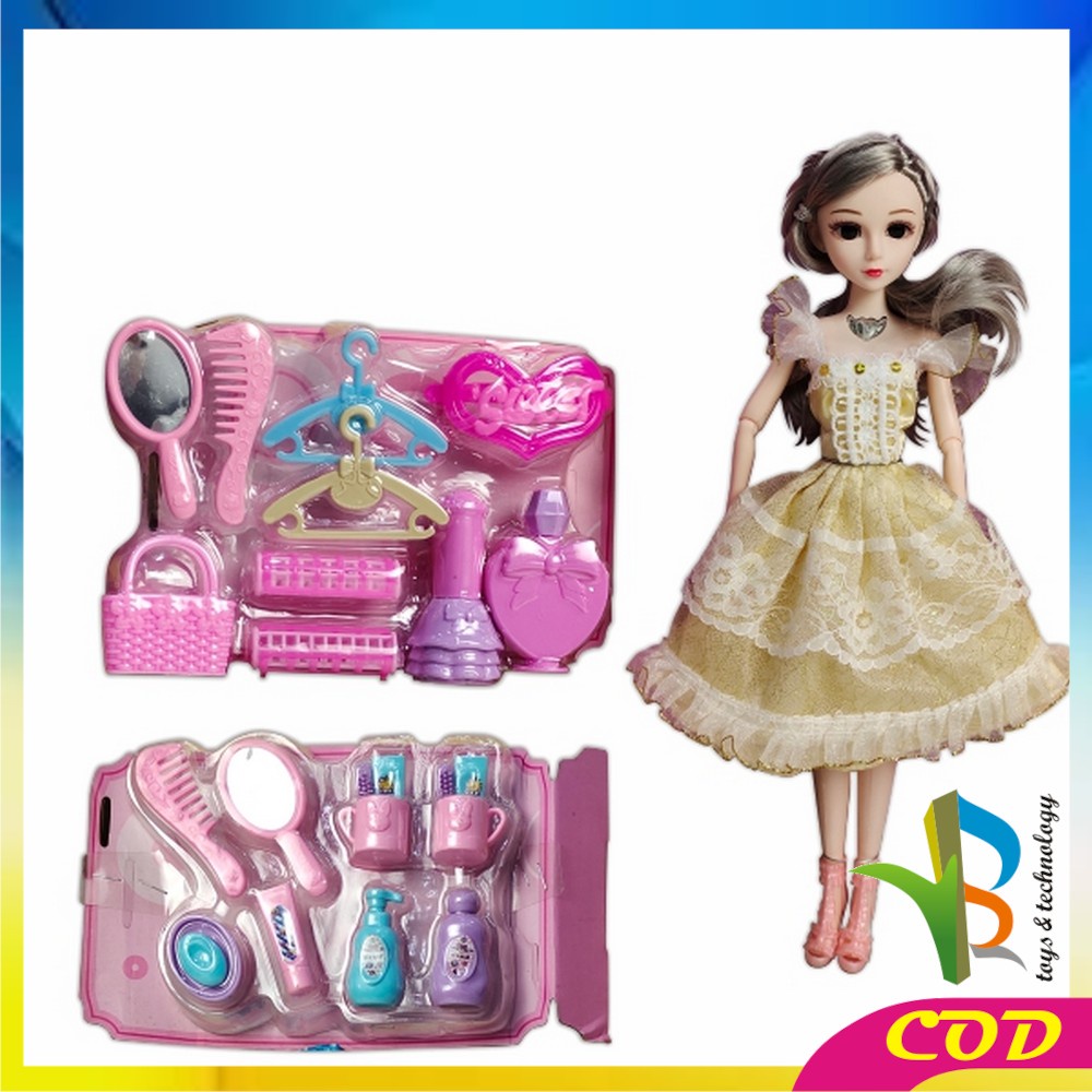 RB-M164 Mainan Boneka Princess Set Boneka Anak Perempuan Meja Rias Anak Mainan Makeup Putri Anak