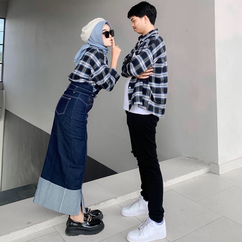 JENO KEMEJA FLANEL COUPLE SET KOREAN STYLE BY PRICETAG