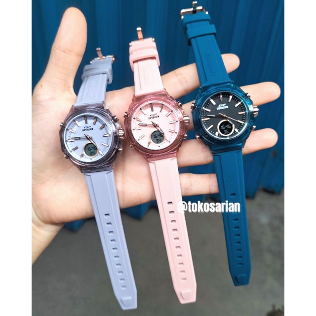 Expedition Original E6831M Dual Time Analog-Digital Terbaru Untuk Wanita