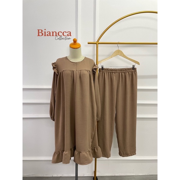 PAULA SET ONE SET CRINKLE SETELAN BUSUI BUMIL SETELAN TUNIK