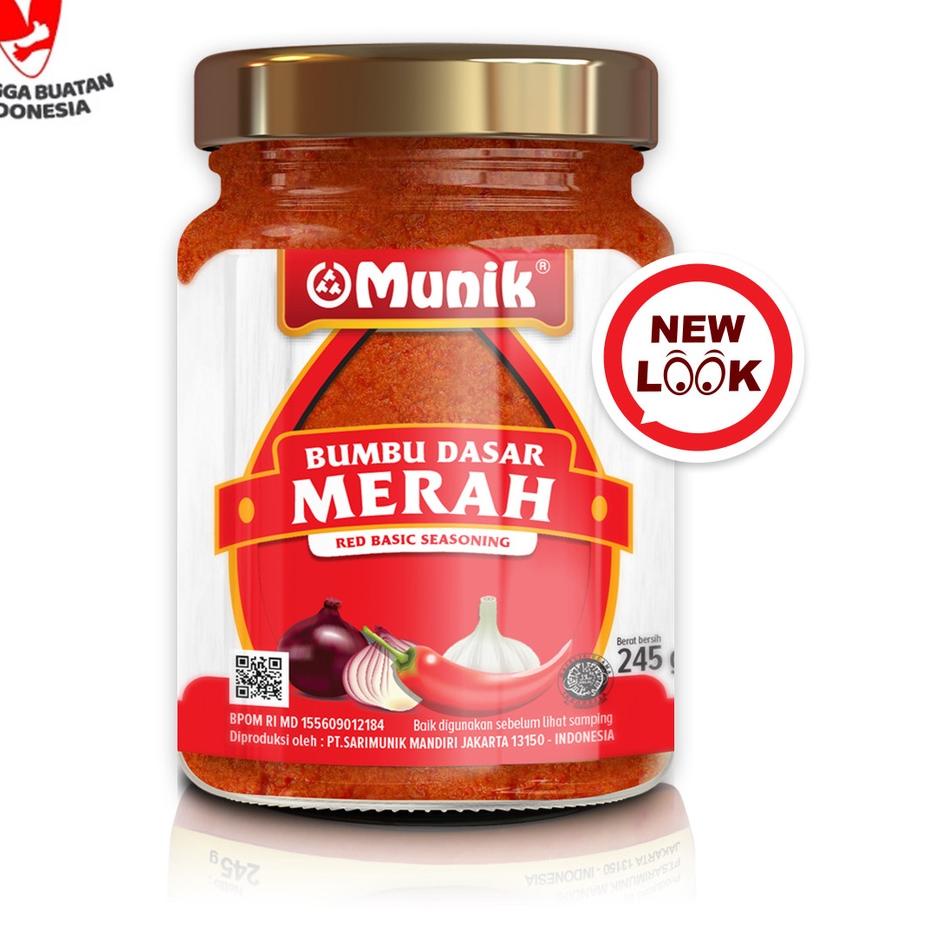 

스 Bumbu Munik Bumbu Dasar Merah 245 Gram Trendy