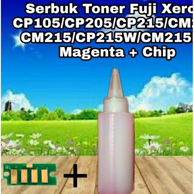 Serbuk Toner Xerox CP105 CP205 CP215 CM205 CM215 CP105b CM205b CM215fw CP-105 205 215 Magenta + Chip