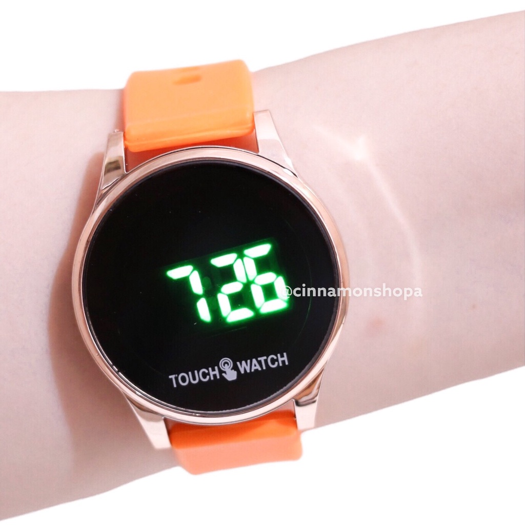 Jam tangan LED wanita pria touch screen layar sentuh smartwatch jam digital