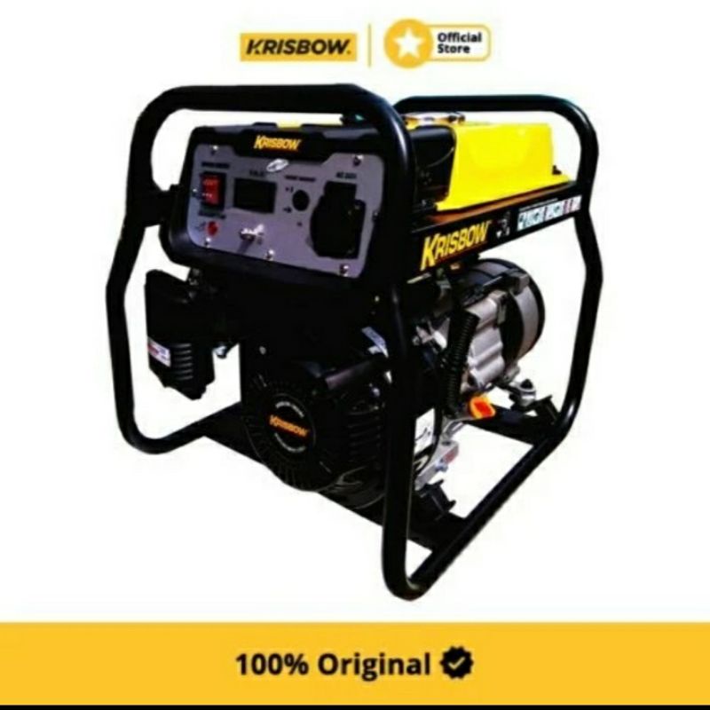 Krisbow genset bensin 1500Watt 1ph open krp15