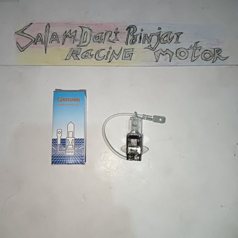 BOLA BOHLAM LAMPU KABEL SOROT HALOGEN 12 V / LAMPU BOLA SOROT H3 HALOGEN