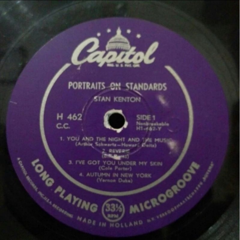 Vinyl Piringan Hitam 10&quot; Portraits on Standards Stan Kenton