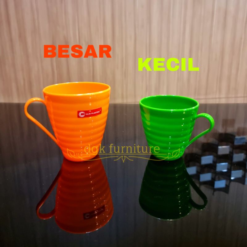 Cangkir Gelas Mug Minum Motif Tawon Ulir Kopi Teh Plastik