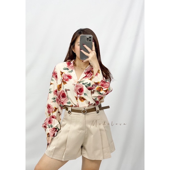 MDLV ~ 7747# Floretta Floral Shirt Kemeja Bunga Import