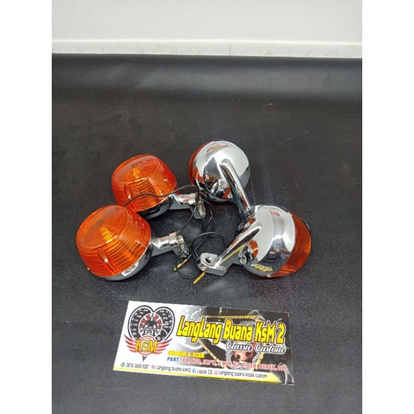 lampu sein cb 100 model ORI (1 set 2 biji )sein cb 100 besi/riting cb100