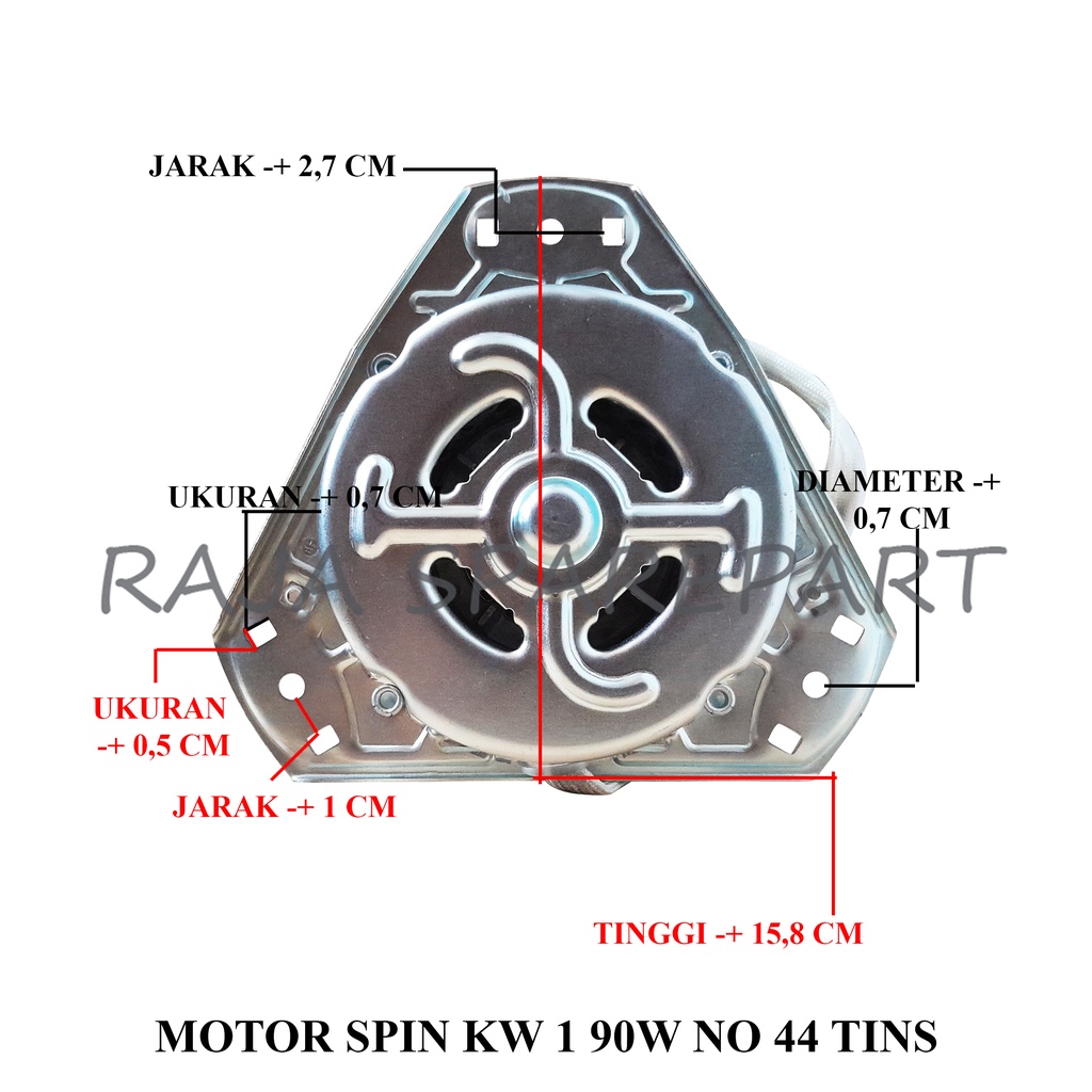 MOTOR SPIN/ DINAMO PENGERING LILITAN TEMBAGA 90W NO 44 MERK TINS