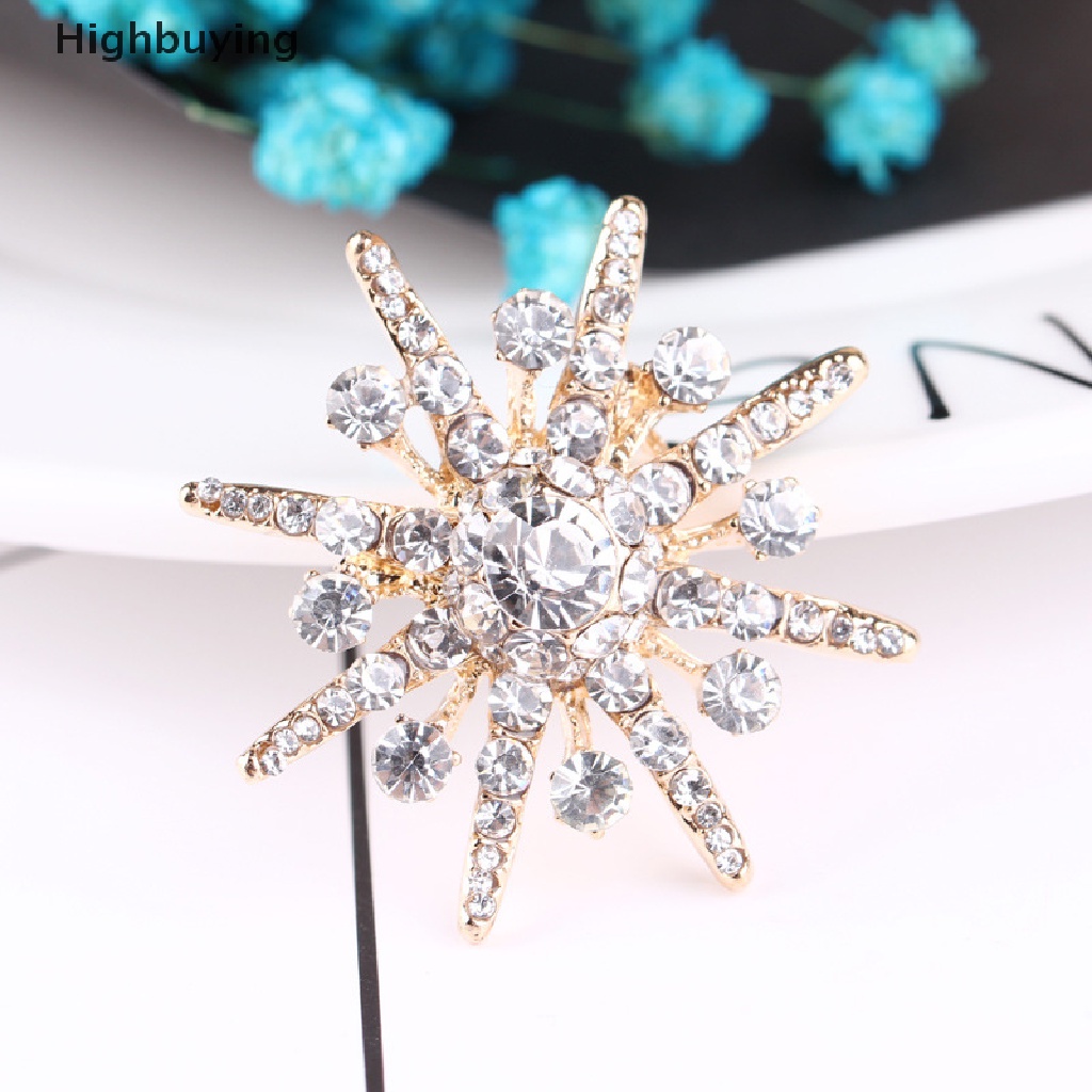 Hbid Vintage Berlian Imitasi Snowflake Bros Octagon Bintang Bertabur Bros Retro Lencana Jas Pakaian Bros Fashion Aksesori Pria Wanita Jas Kerah Pin Glory