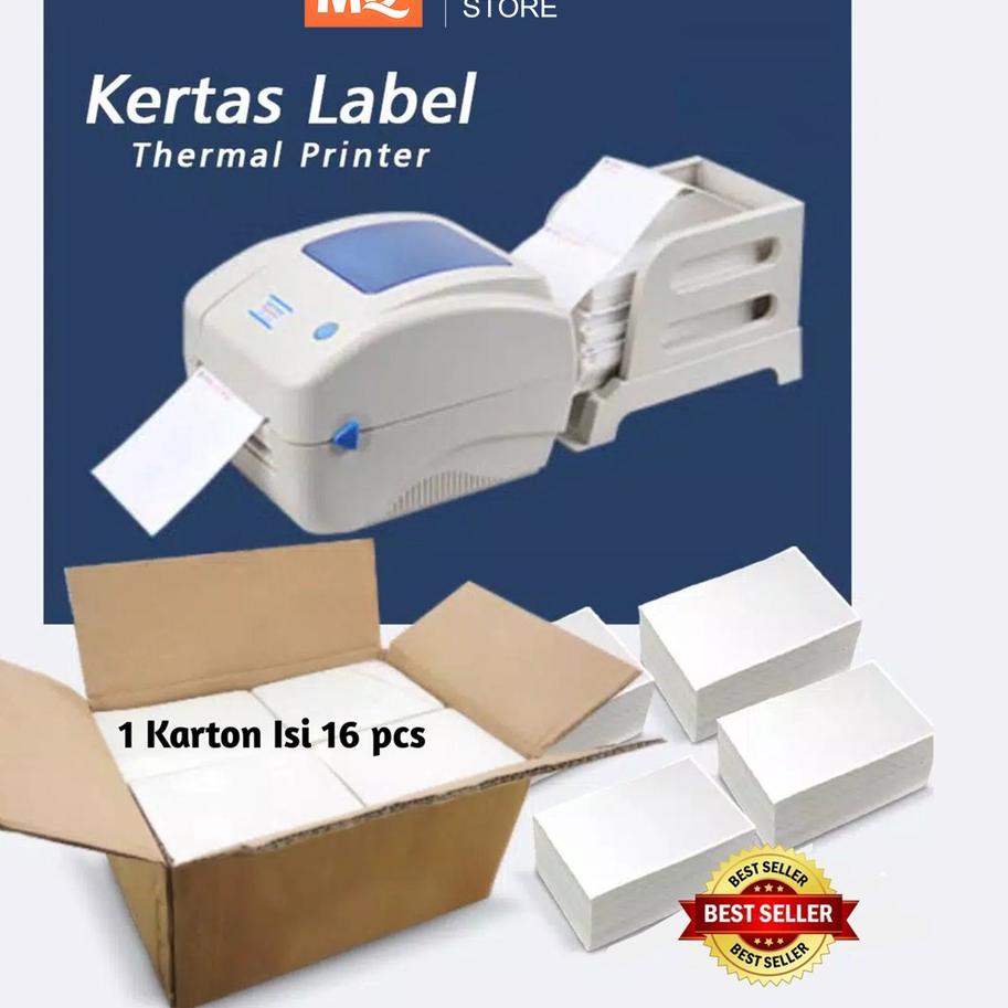 

Flash Sale MQ Kertas Thermal/Kertas Print RESI JOB Thermal Tempel 100x150mm & 100x100mm isi 500 lembar ✓