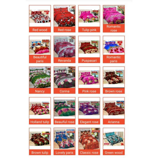 Sprei rumbai bonita no 1 uk 180x200 cm motif