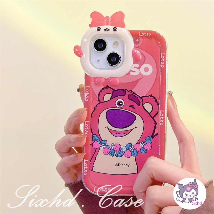 Samsung A04s A14 A13 A12 A22 A23 A33 A03 A04E A50 A50s A30s A32 A53 A54 A51 A52 A71 A72 A21s A30 A20 A31 A11 A03s A02s M22 M32 Monster Lensa Casing Couple Beruang Strawberry Lucu Soft Phone Case