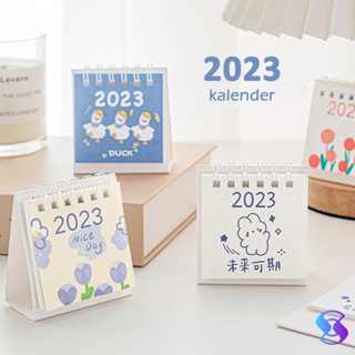 2023 Tahun Kelinci Kartun Lucu Mini Portable Kecil Meja Kalender Buku Kalender
