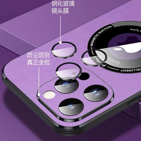 Casing Hisap Magnetik High-End untuk iPhone 13 12 14 Pro Max Anti-sidik Jari 12 ProMax Casing Soft Pelindung Anti Jatuh Kreatif dengan Film Pelindung Lensa Kamera