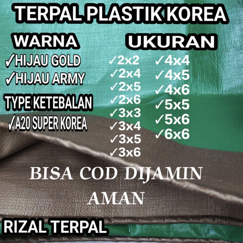 Jual Terpal Plastik Korea Type A Super Warna Hijau Gold Dan Hijau