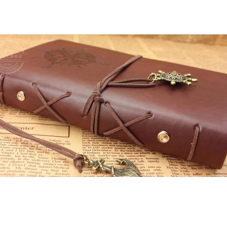 

Big Sale BUKU DIARY AGENDA CATATAN BINDER KULIT TEMA RETRO VINTAGE PIRATE DIARI UKURAN A5 COKLAT ,.