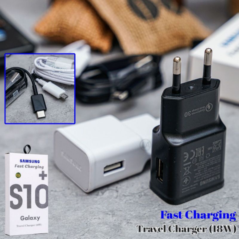 CHARGER SAMSUNG S10+ QC 3.0A ORIGINAL FAST CHARGING