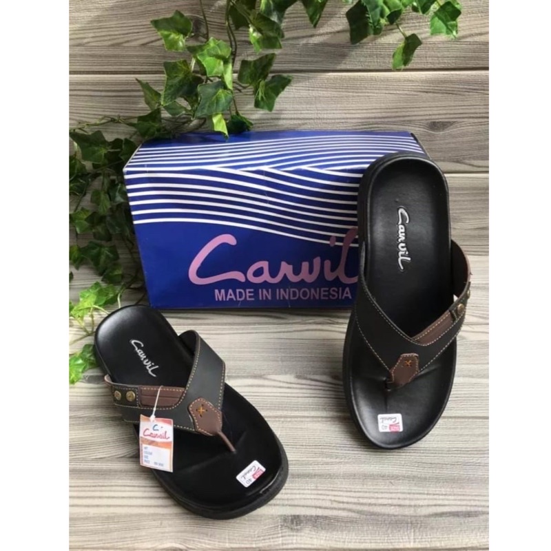 Sandal Sendal Jepit Japit Selop Slop Slip On Slide Carvil Pria Cowok Premium Original