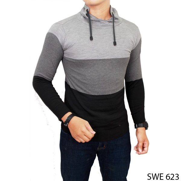 Sweater Panjang Pria Dengan Kerudung SWE 696