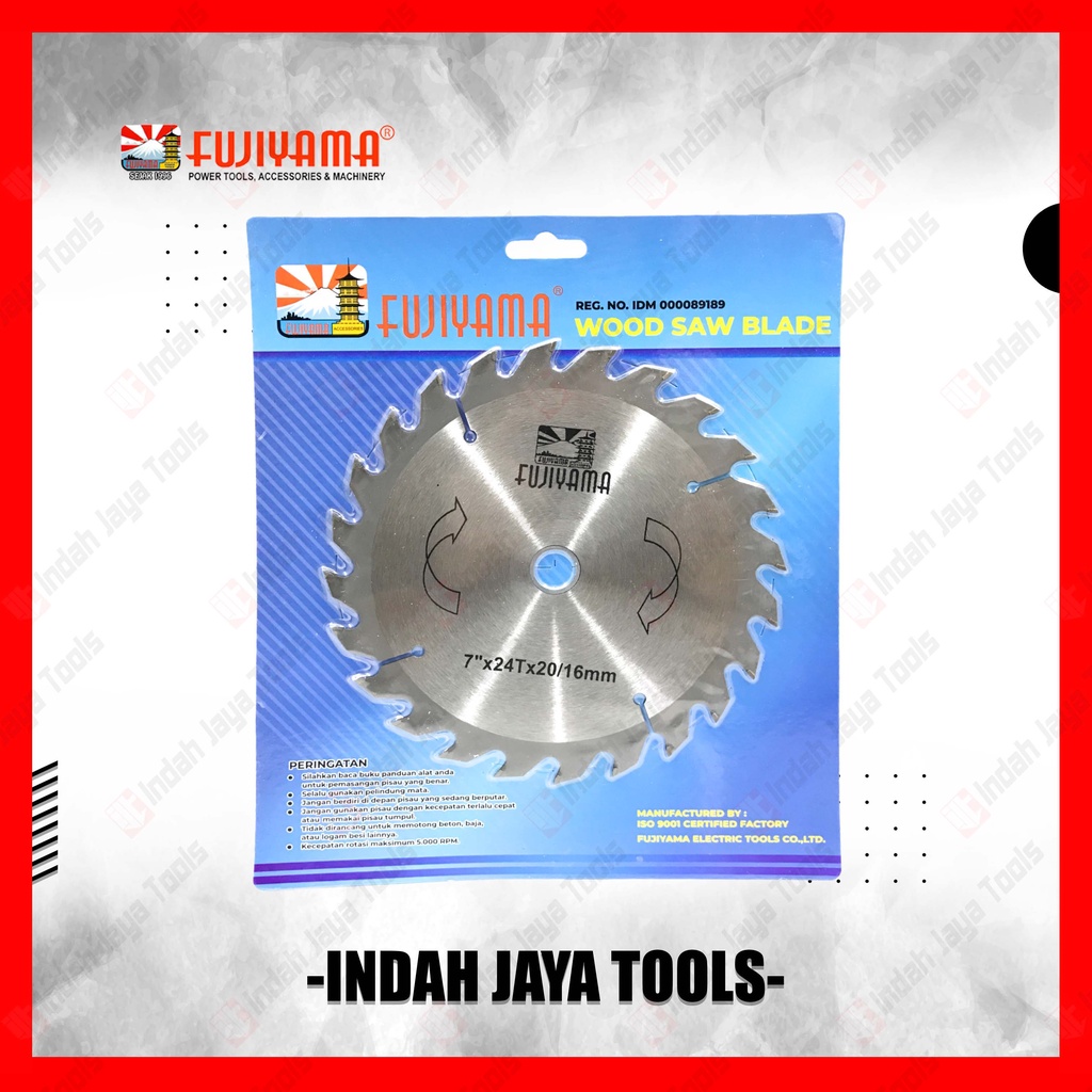 FUJIYAMA 7 X 24T Circular Saw Blade TCT Mata Pisau Potong Gergaji Kayu