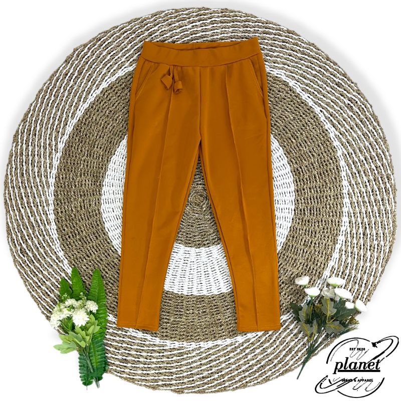 CELANA PANJANG WANITA POLOS STANDART ALL SIZE BAWAH PENSIL BAHAN SCUBA MELAR CELANA POLOS WANITA SEMI LEGGING PINGGANG KARET