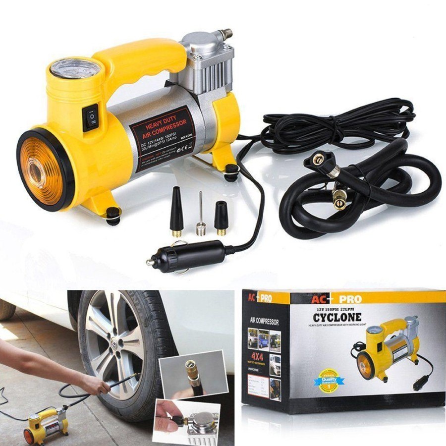 PORTABLE CYCLONE AIR COMPRESSOR - POMPA ANGIN 150 PSI Compresor Kuning - YS Shop