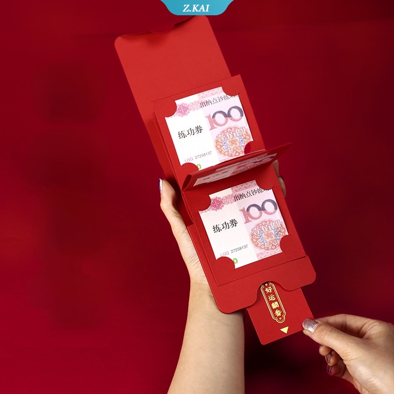 New Amplop Merah Lucu Kelinci Anak Lucu Hadiah Uang Packing Tas Imlek 2023festival Merah Saku [ZK]