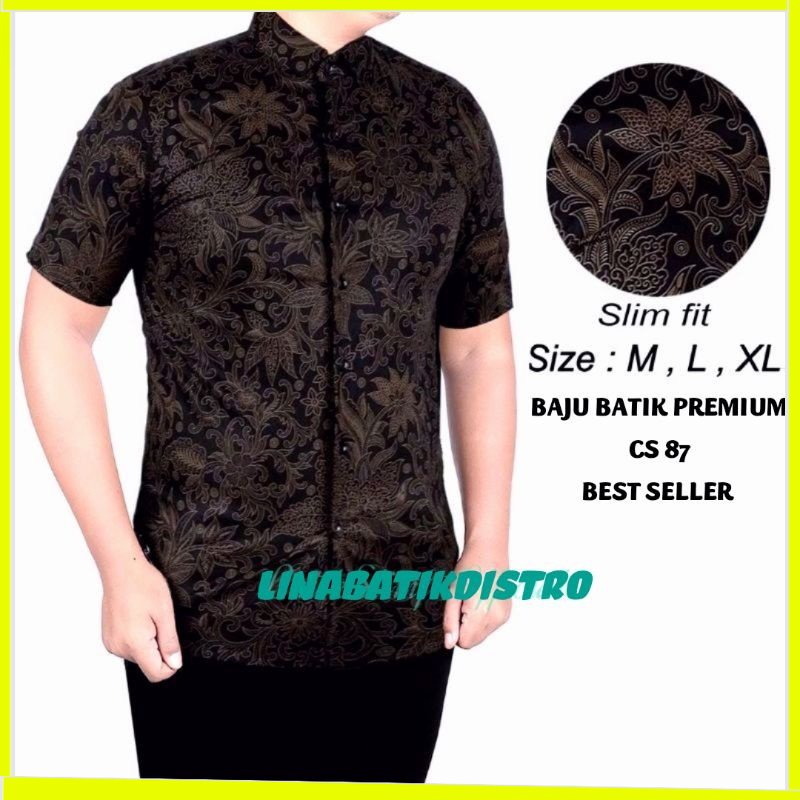 KEMEJA BATIK PRIA SLIM FIT ELEGAN BAJU BATIK PRIA SLIM FIT MEWAH CBS662 PREMIUM KEMEJA BLD JAKARTA