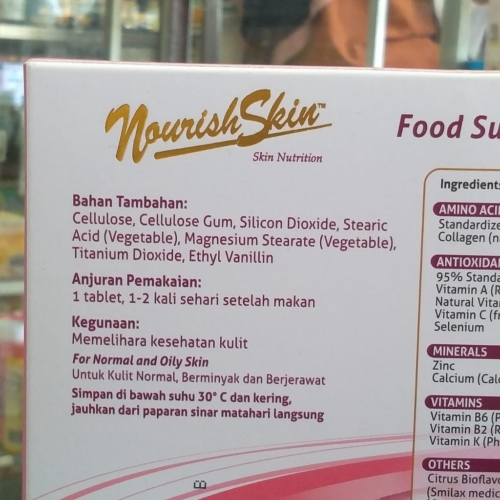 NOURISH SKIN TAB 1SI 30 nouris tab 30 nourish skin nutrition  suplemen kecantikan