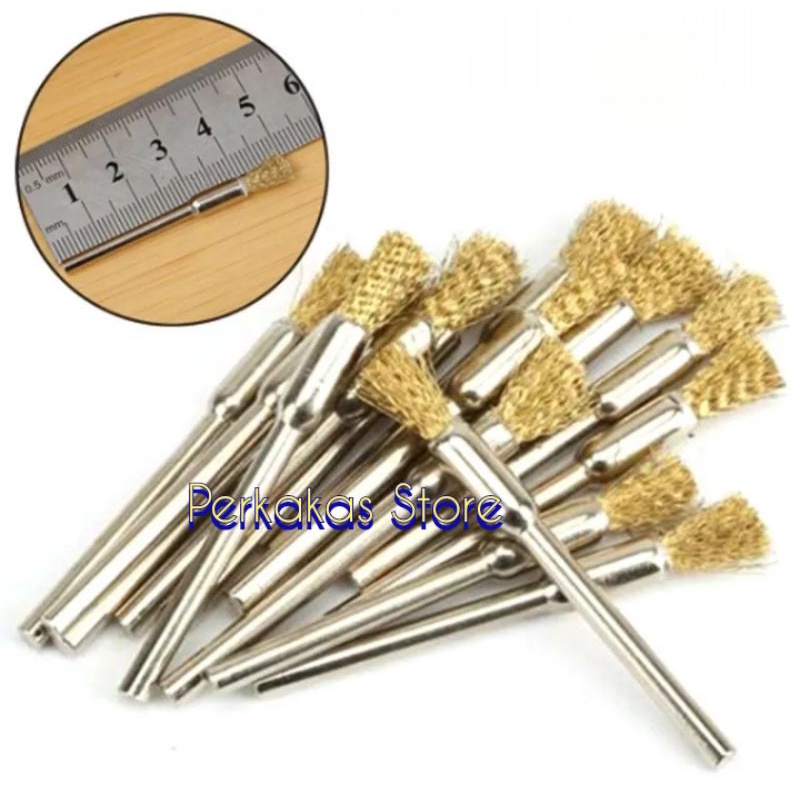 sikat kawat tembaga mini brush sikat kawat mini sapu gold